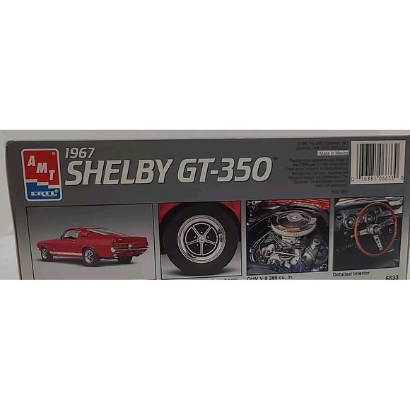 AMT/ERTL 1967 Shelby GT-350 Mustang Model Car Kit 1/25 scale #6633 - Picture 4 of 10
